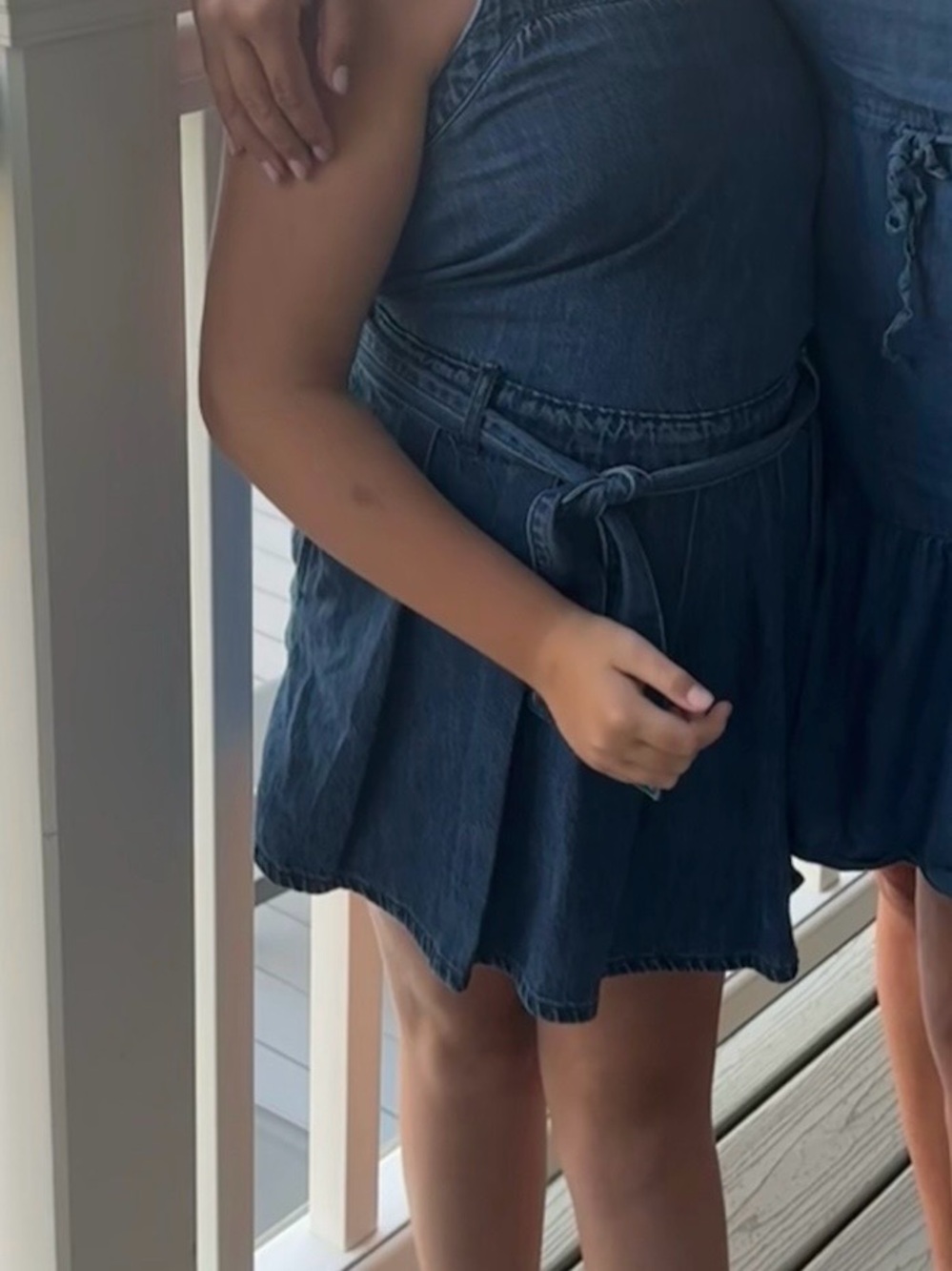 abercrombie kids Dark Blue Denim Tie-Waist Skort